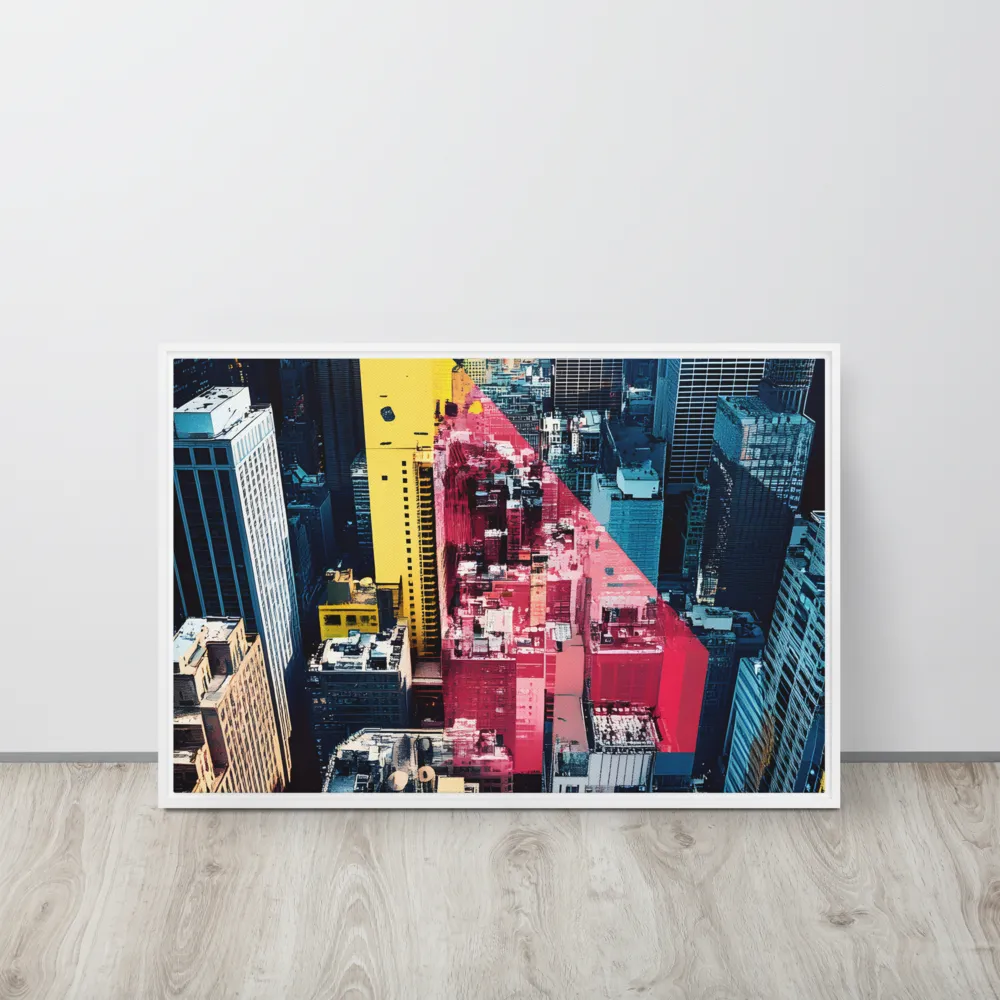 Dynamic Urban Symphony | Canvas with White Frame | 20″×30″