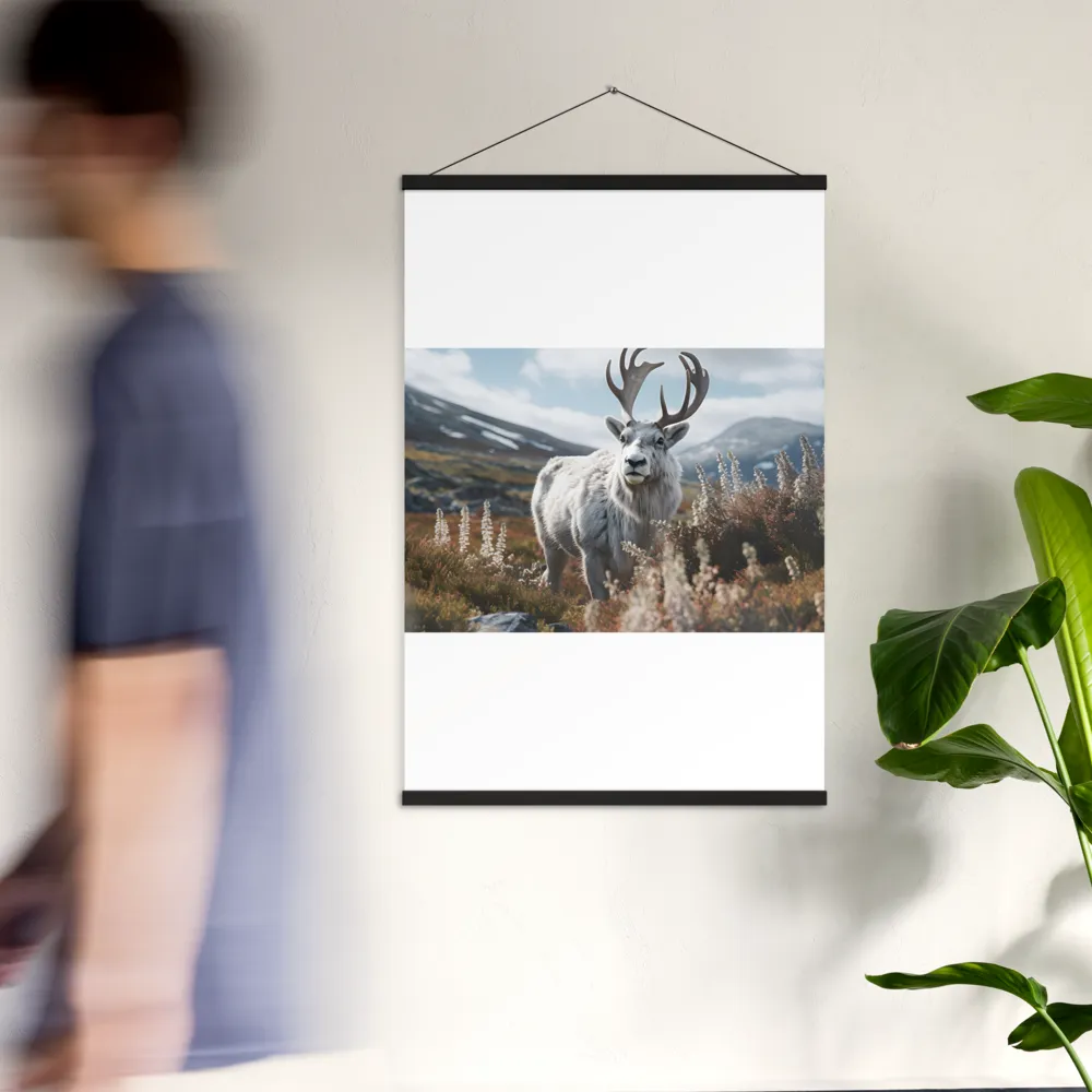 Majestic Harmony: The Reindeer in Nature | Poster With Black Wood Hanger | 24″×36″