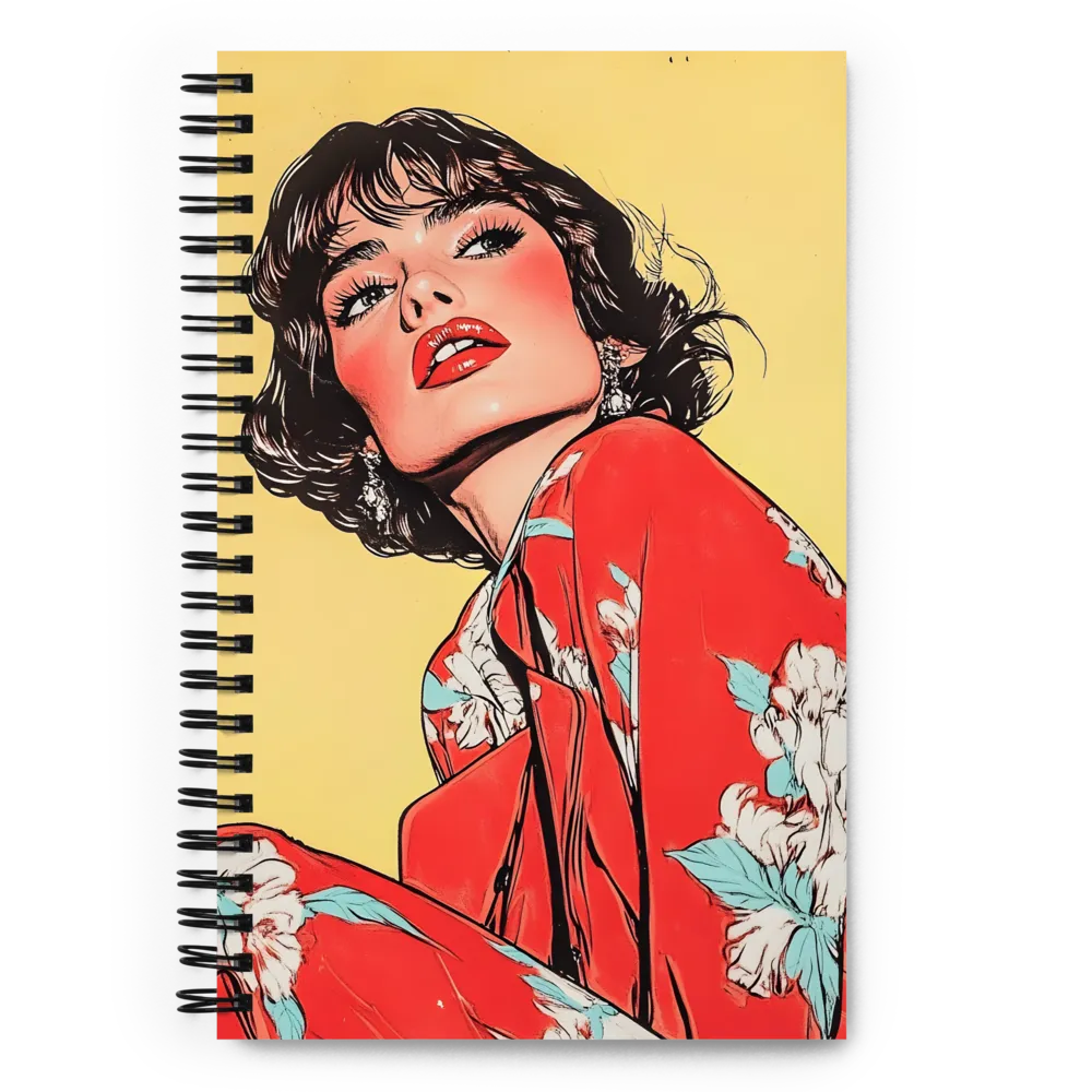 Striking Elegance in Pop Art | Spiral Notebook