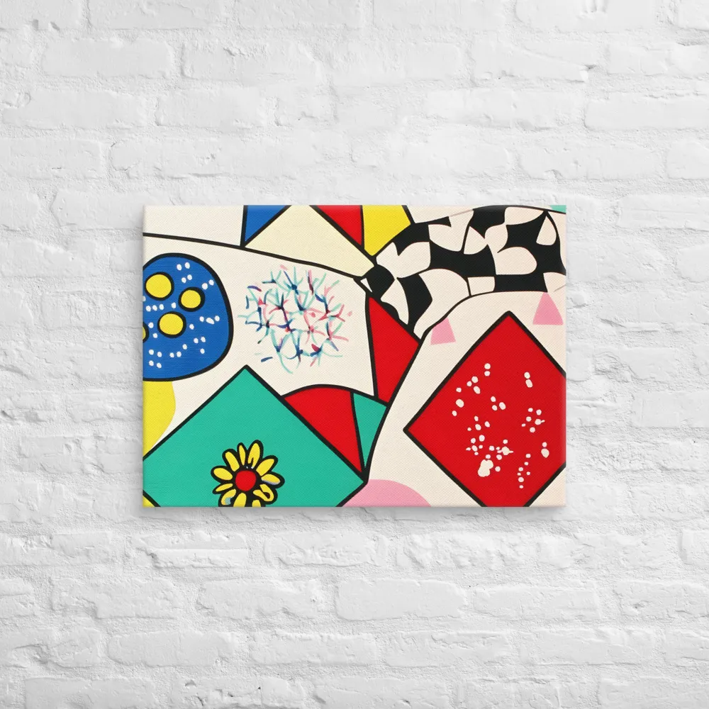 Joyful Geometry: A Playful Dance of Shapes and Colors | Canvas | 20″×28″