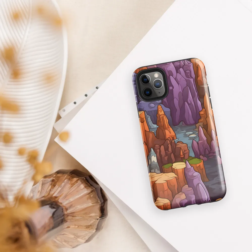 Vibrant Rockscape: A Digital Odyssey | Phone Case |  11 Pro Max | Tough Case | Glossy