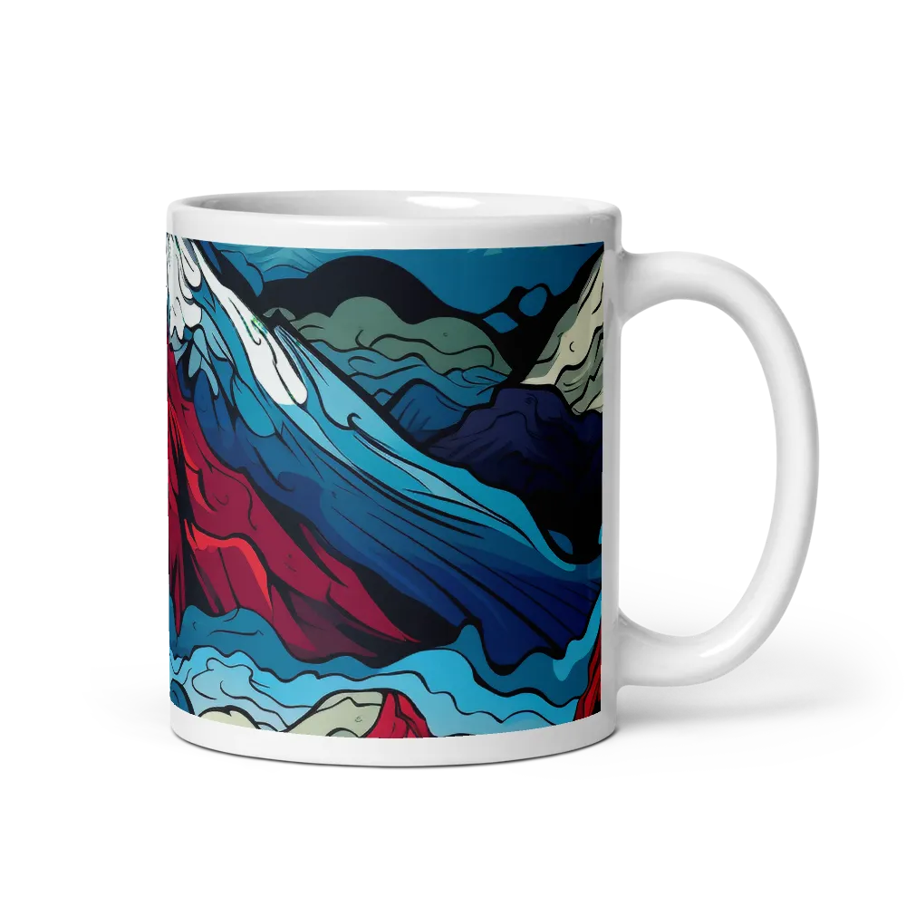 Mountain Majesty: An Abstract Voyage | Mug with White inside | 11 oz