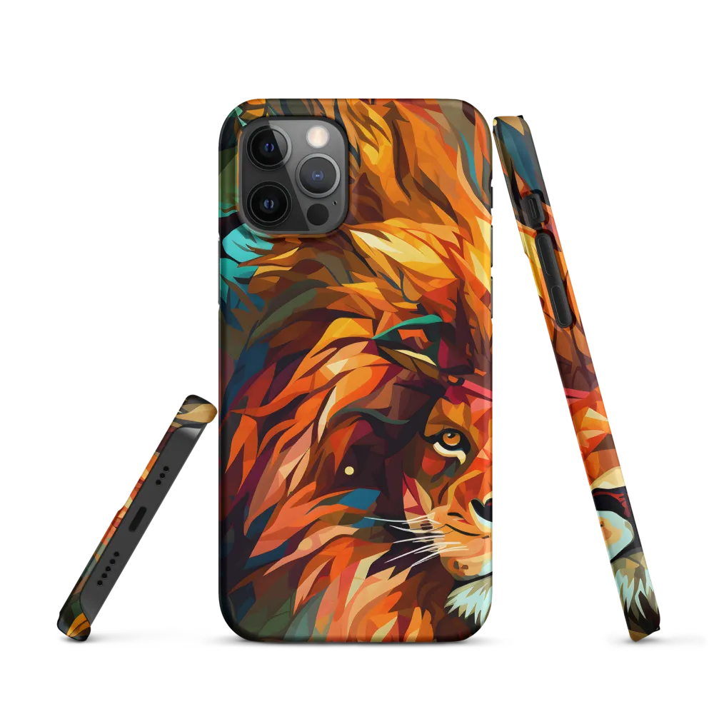 Majestic Gaze: The Polygonal Lion