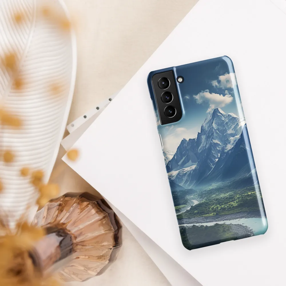 Majestic Serenity: A Landscape of Mountains and Rivers | Phone Case |  S21 Plus | Snap Case | Glossy