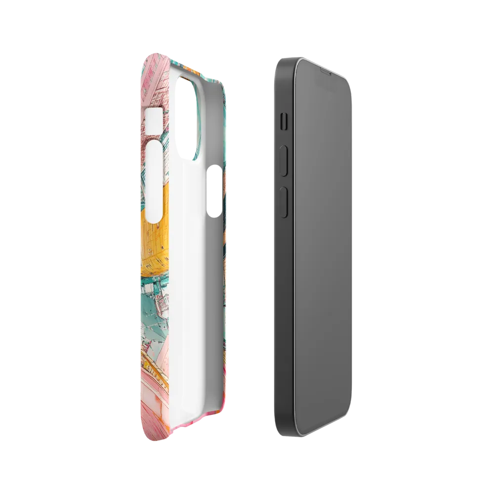 Vertical Horizons: A Surreal Cityscape Adventure | Phone Case |  13 Mini | Snap Case | Matte