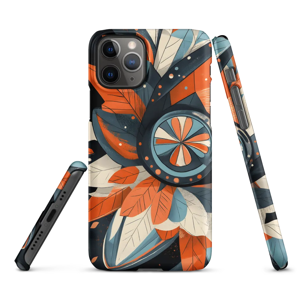 Floral Symphony in Orange and Teal