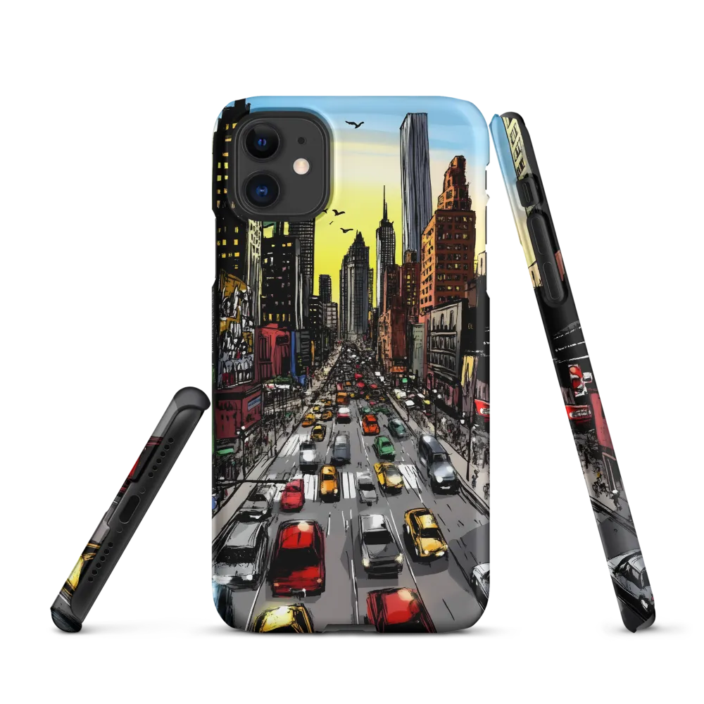 City Pulse at Dusk | Phone Case |  11 | Snap Case | Matte