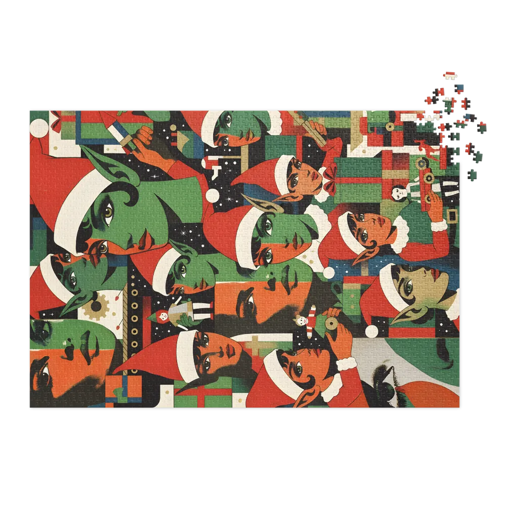 The Elves' Workshop 
 Jigsaw Puzzle in Tin Box