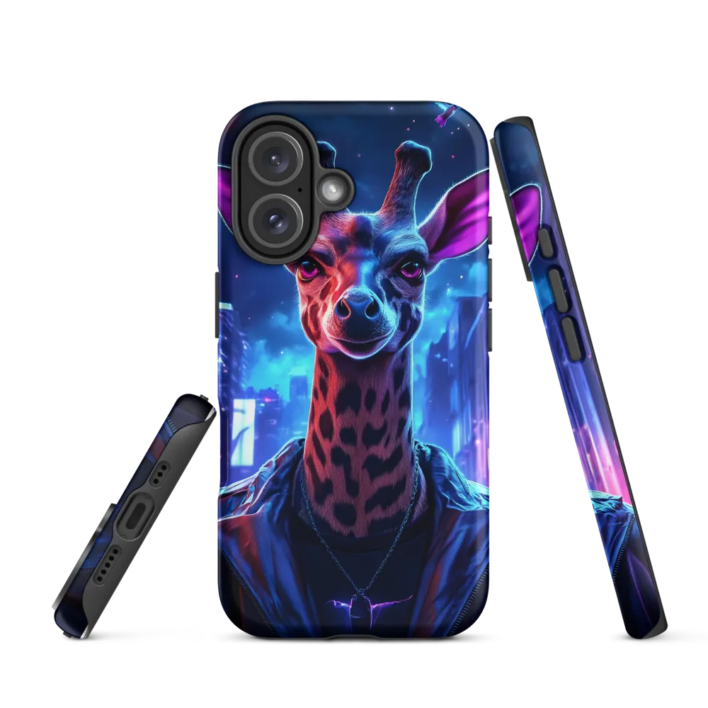 Urban Giraffe: A Neon Fantasy | Phone Case