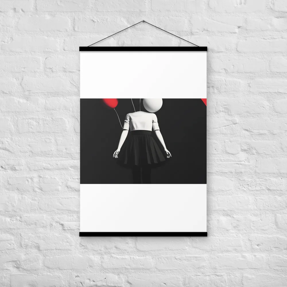 Suspended in Mystery | Poster With Black Wood Hanger | 24″×36″