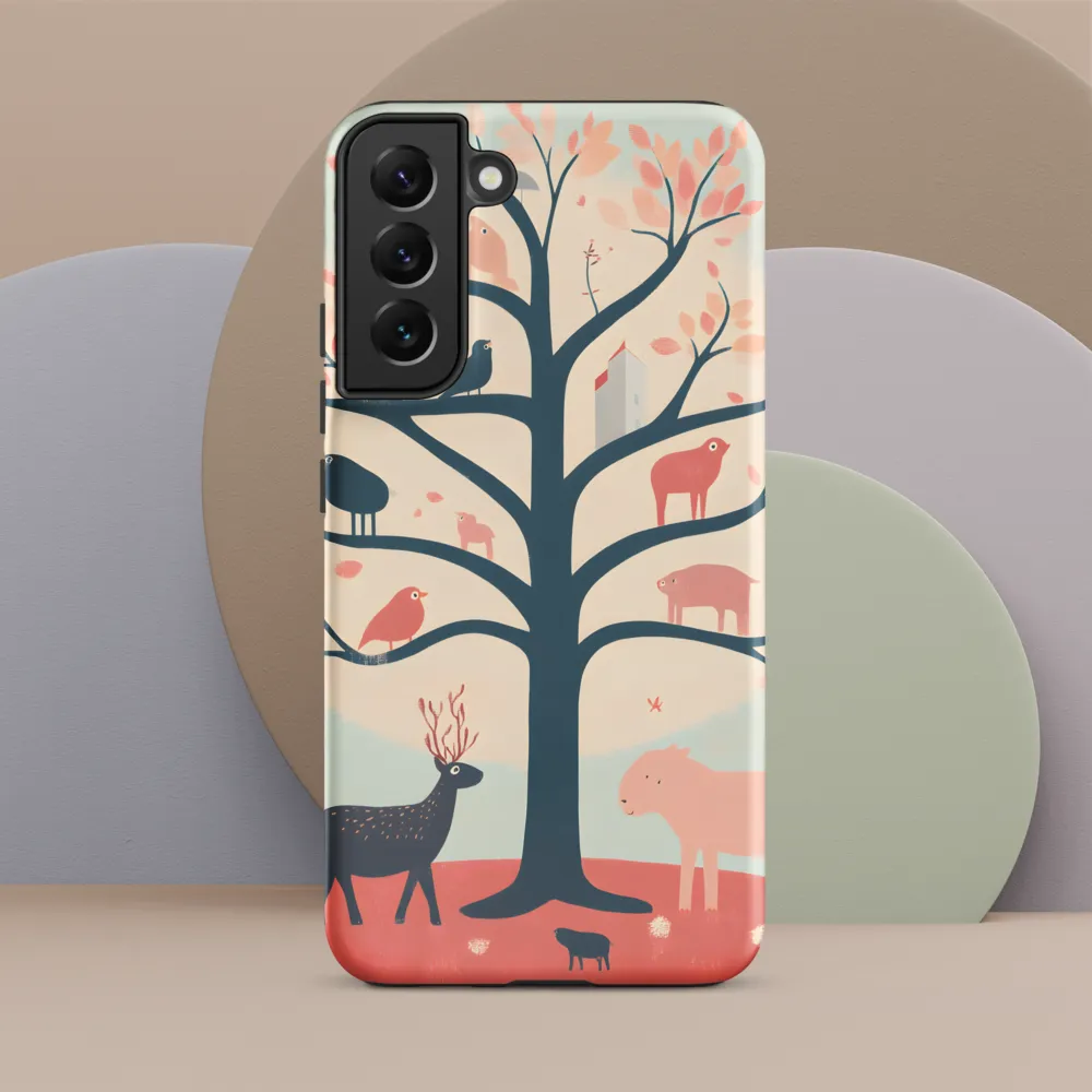 Whimsical Tree with Playful Creatures