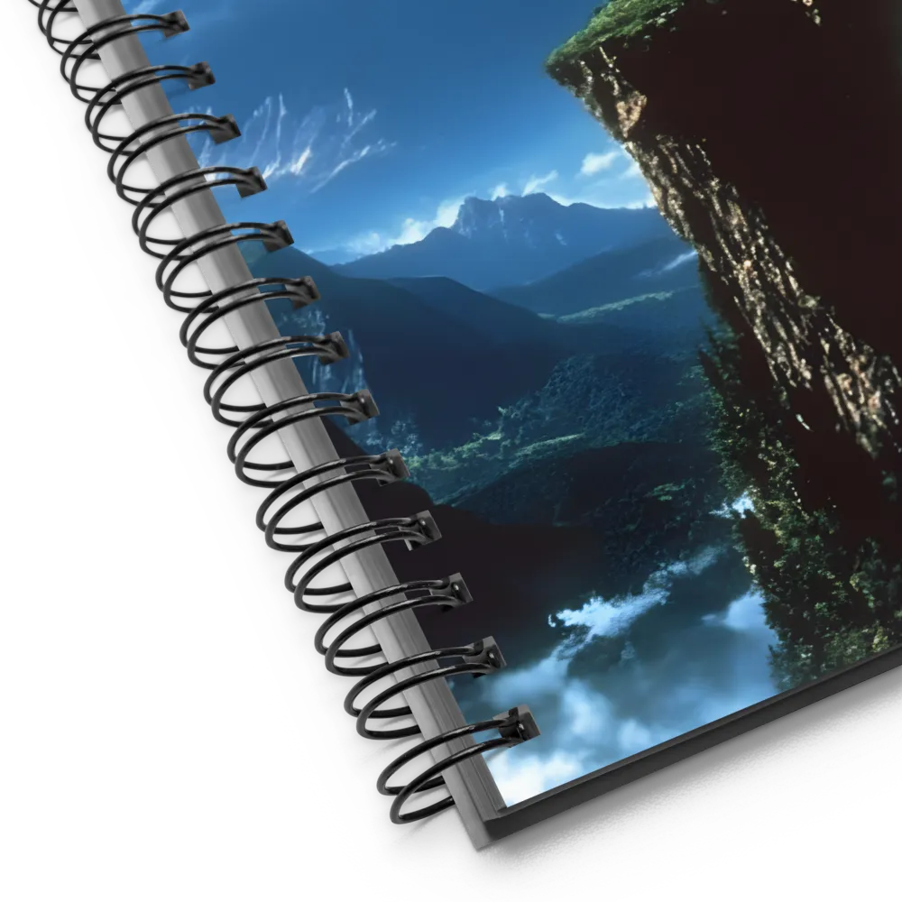 Nature's Majesty: A Serene Cascade | Spiral Notebook