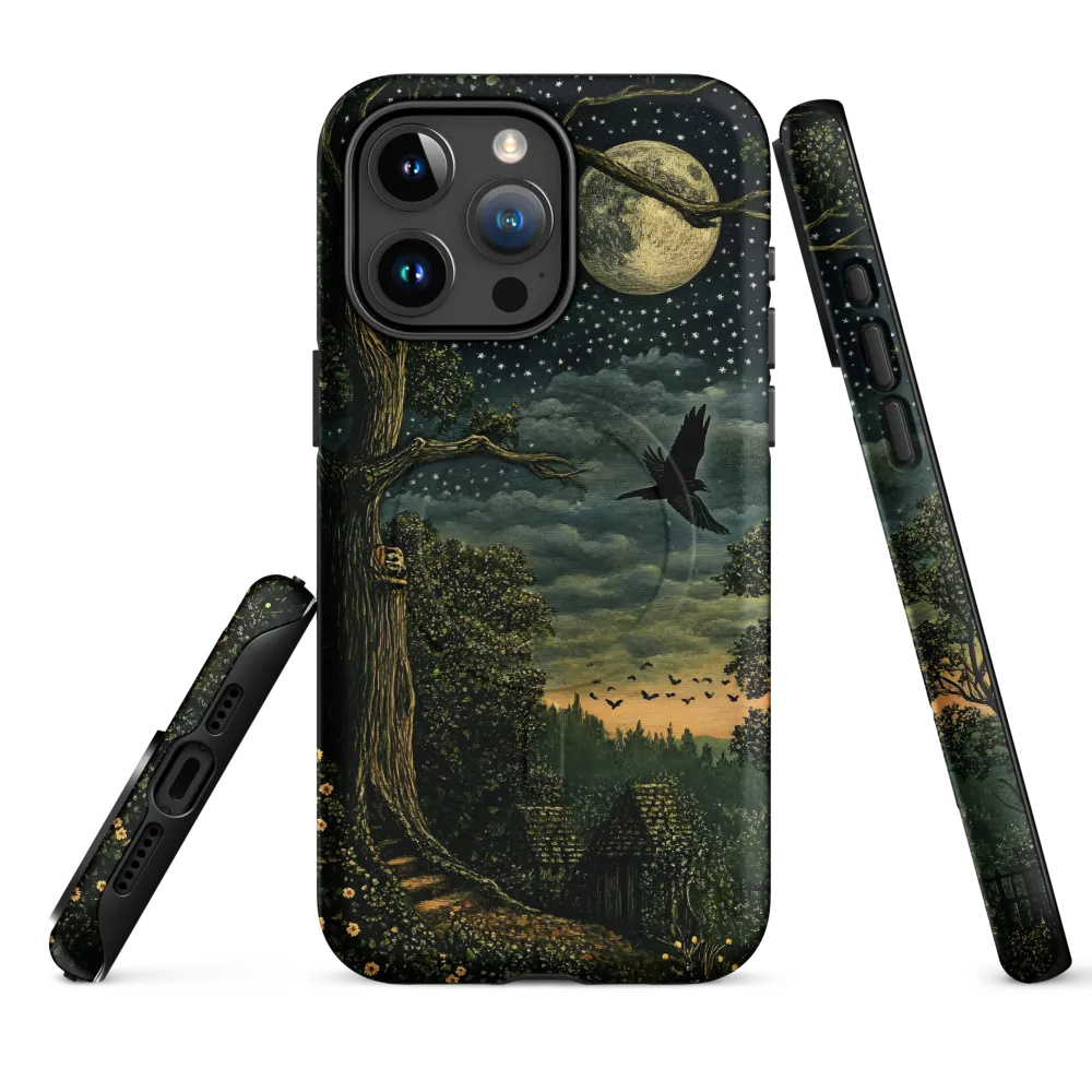 Mystical Nightscape Under the Full Moon | Phone Case |  15 Pro Max | MagSafe® Tough Case | Matte