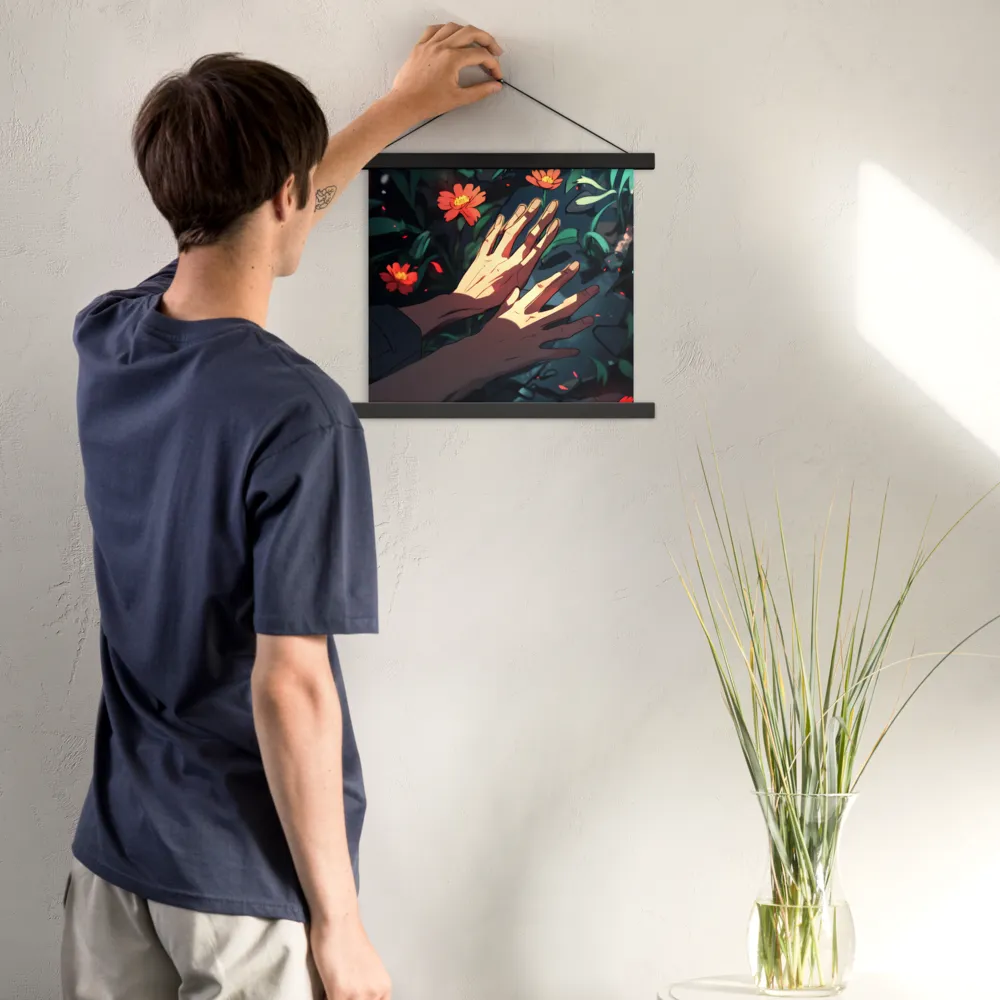 Whispers of Nature | Poster With Black Wood Hanger | 14″×14″