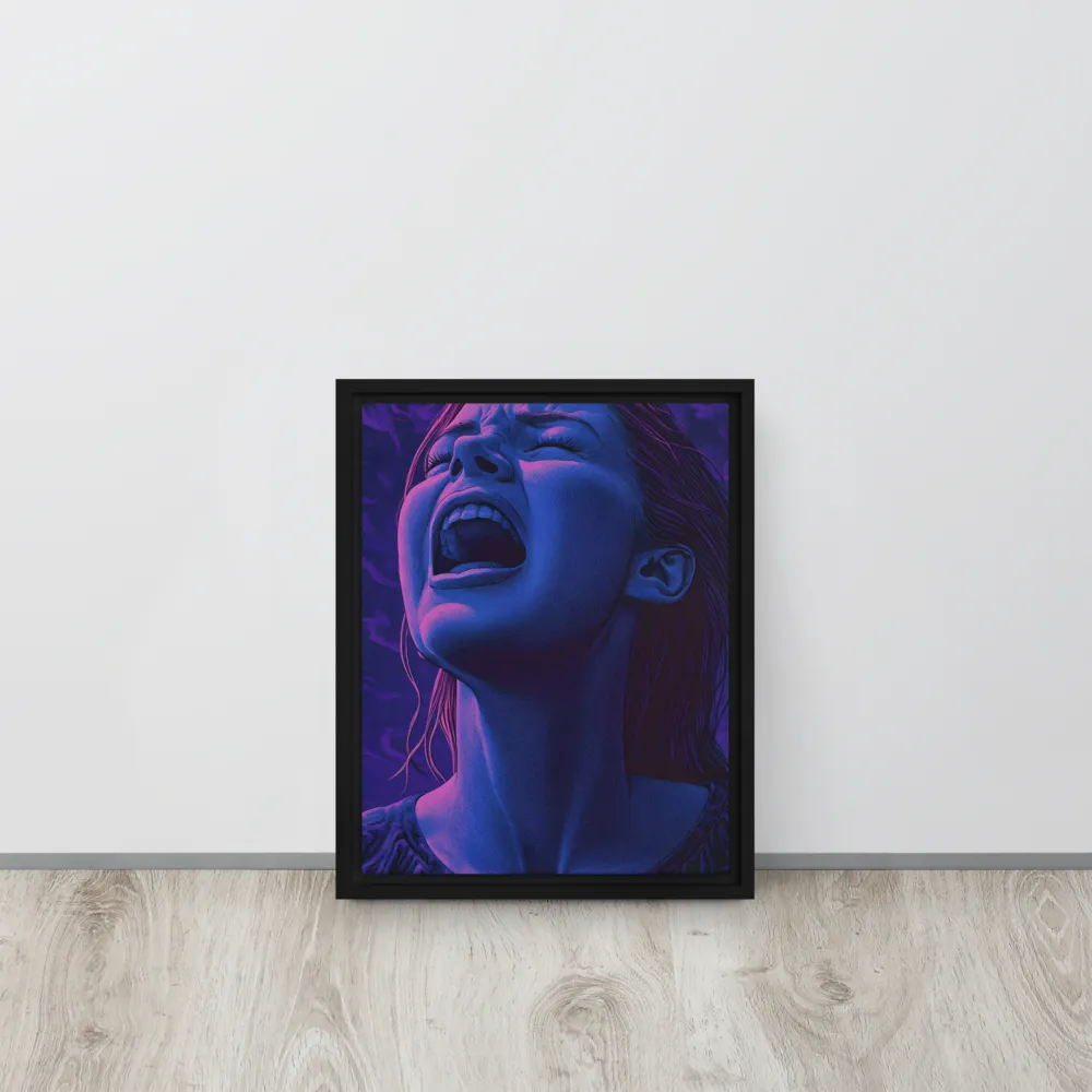 Echoes of Anguish | Canvas with Black Frame | 11″×14″