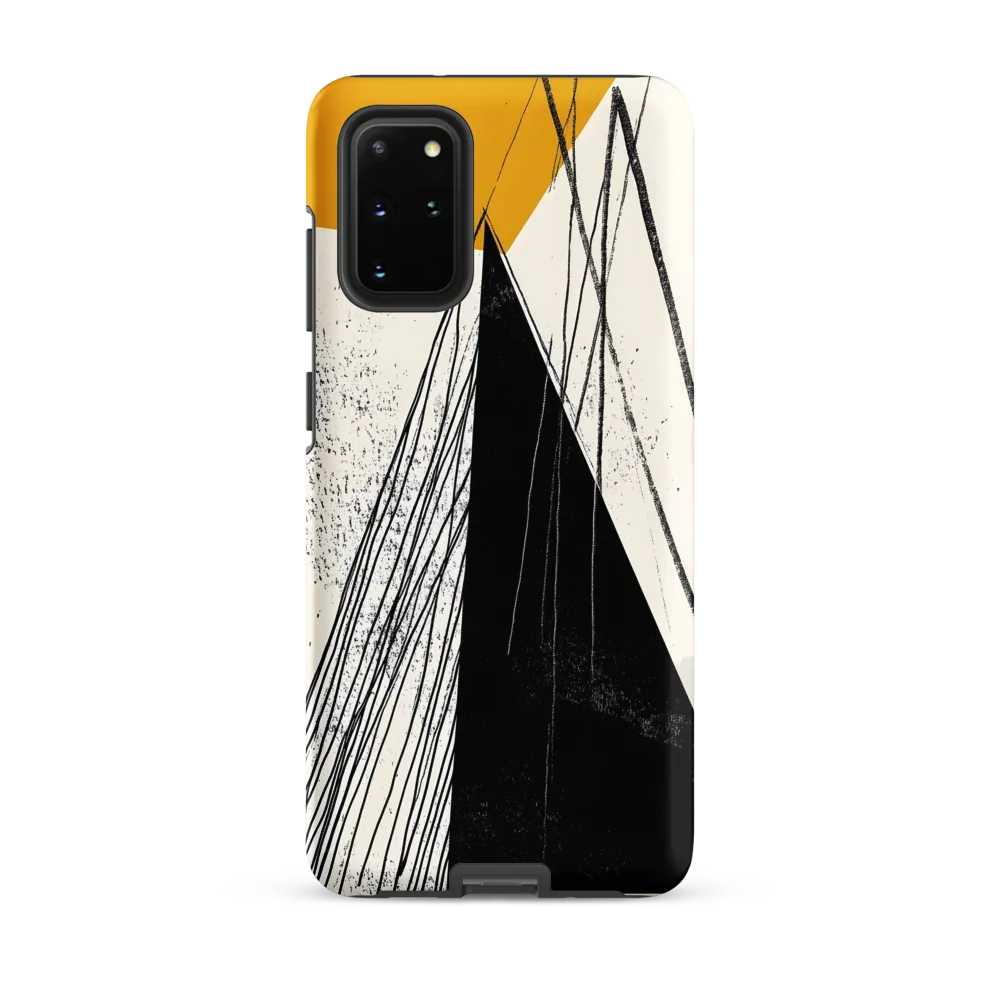 Black Triangle with Linear Strands