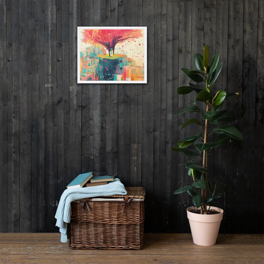 Whispers of Urban Dreams | Canvas with White Frame | 16″×20″