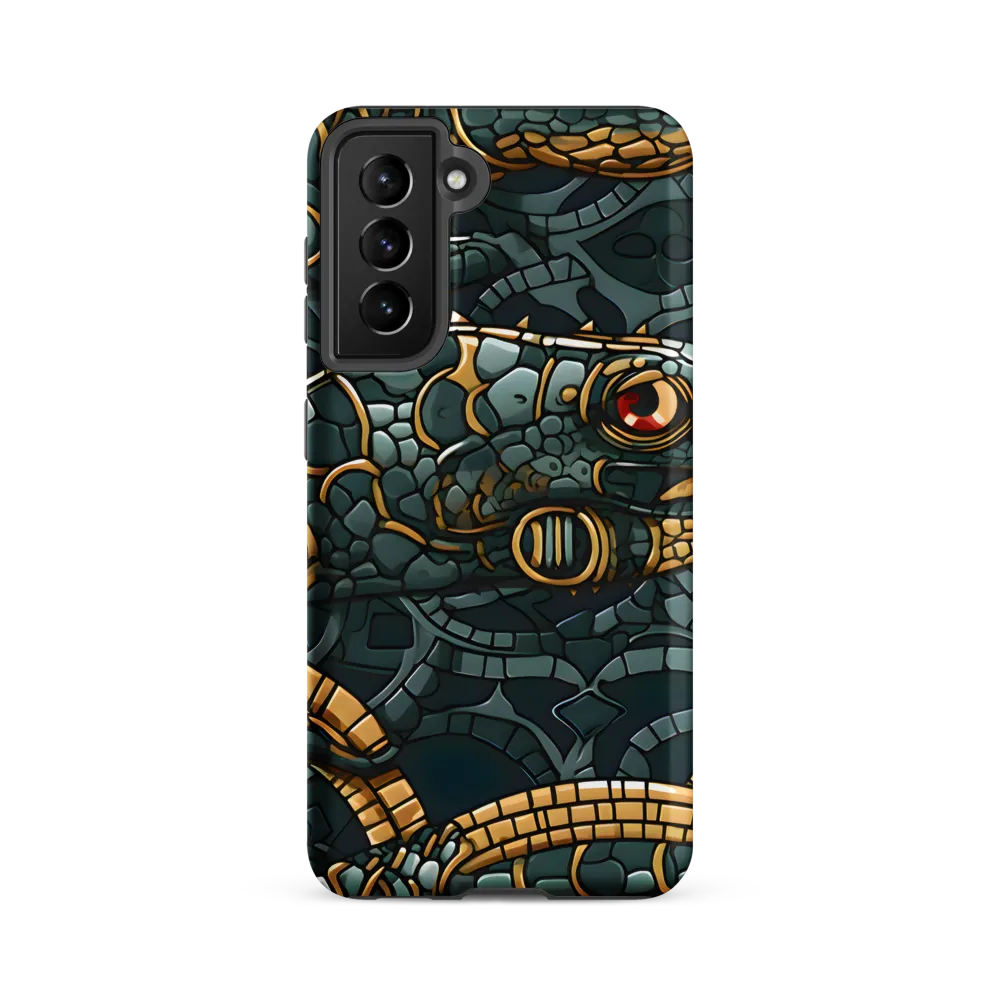 Reptilian Elegance: A Digital Art Nouveau Tapestry