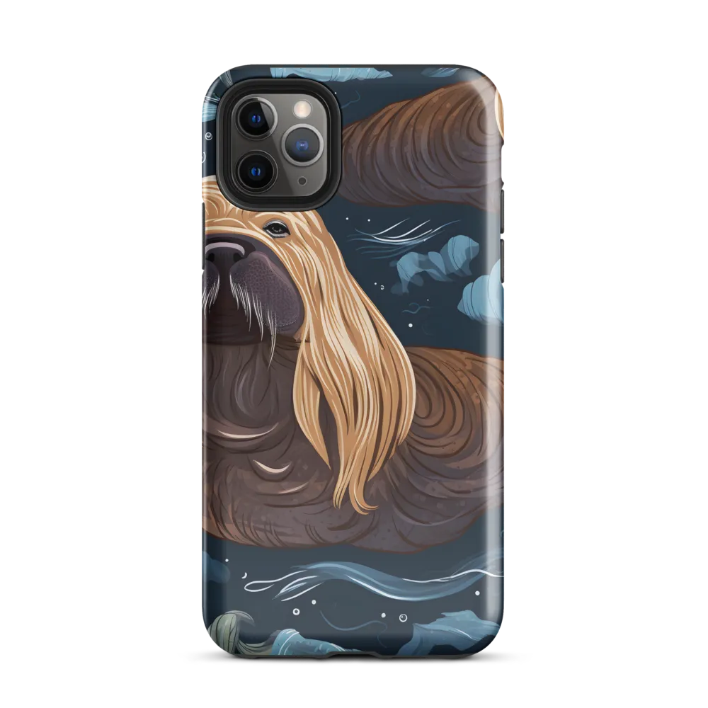 Whimsical Walruses in Deep Blue | Phone Case |  11 Pro Max | Tough Case | Glossy