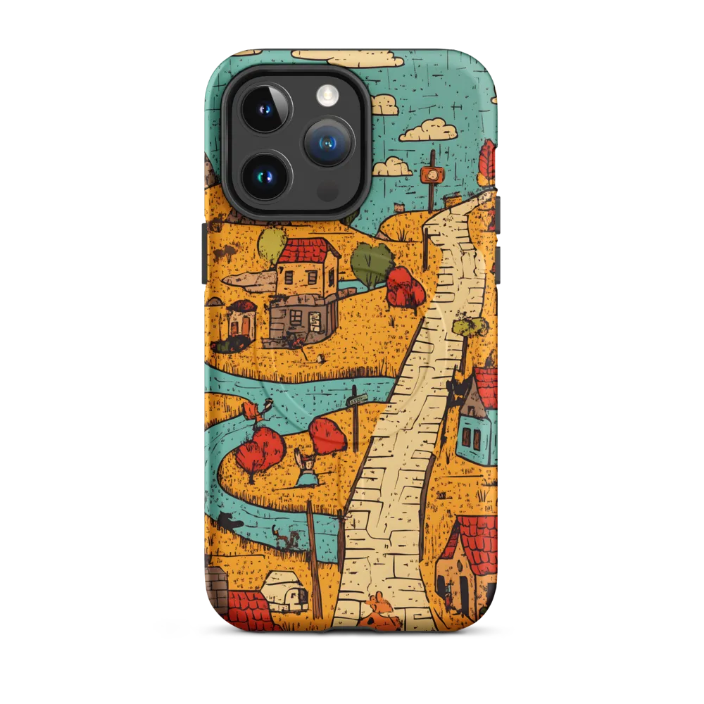Whimsical Village Landscape