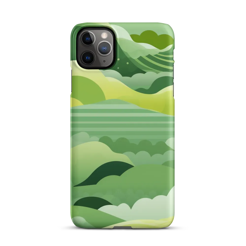 Tranquility in Green Waves | Phone Case |  11 Pro Max | Snap Case | Matte