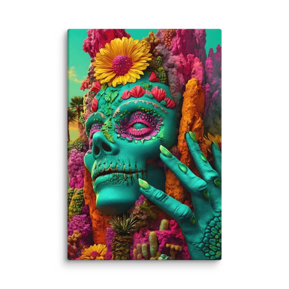 Ethereal Skull Garden | Canvas | 8″×12″