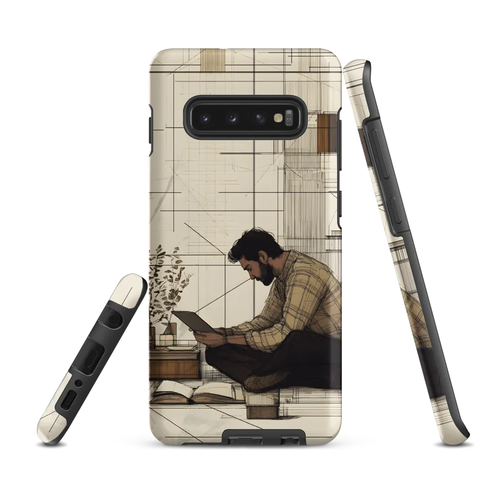Quiet Reflections in Line | Phone Case |  S10 Plus | Tough Case | Matte