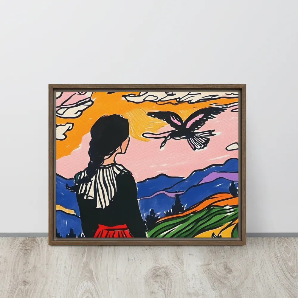 A Journey into Freedom | Canvas with Brown Frame | 16″×20″
