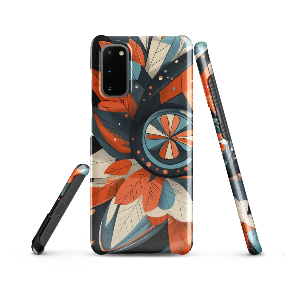 Floral Symphony in Orange and Teal