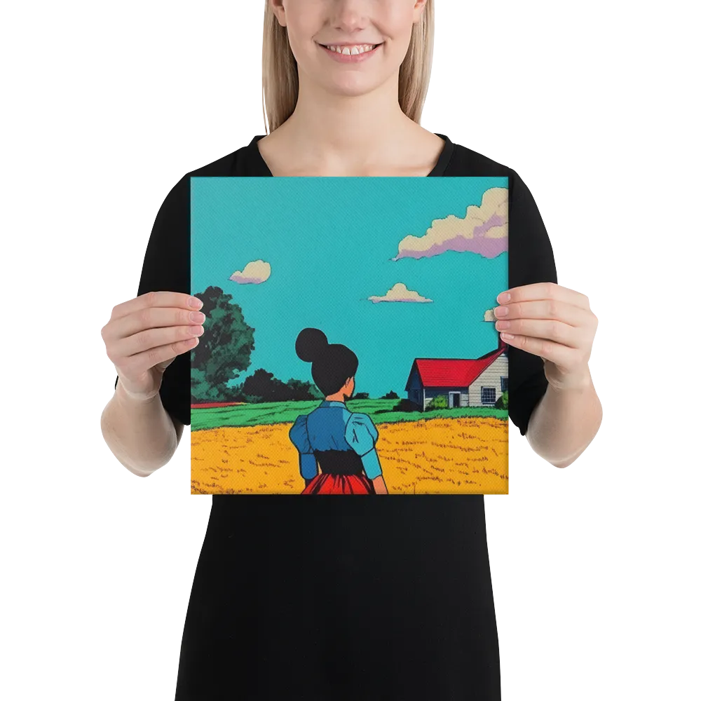 Whispers of a Sunlit Meadow | Canvas | 12″×12″