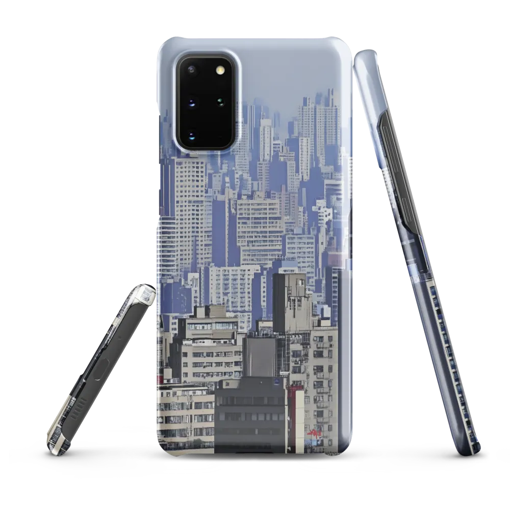 Urban Symphony: A Cityscape in Blues and Grays