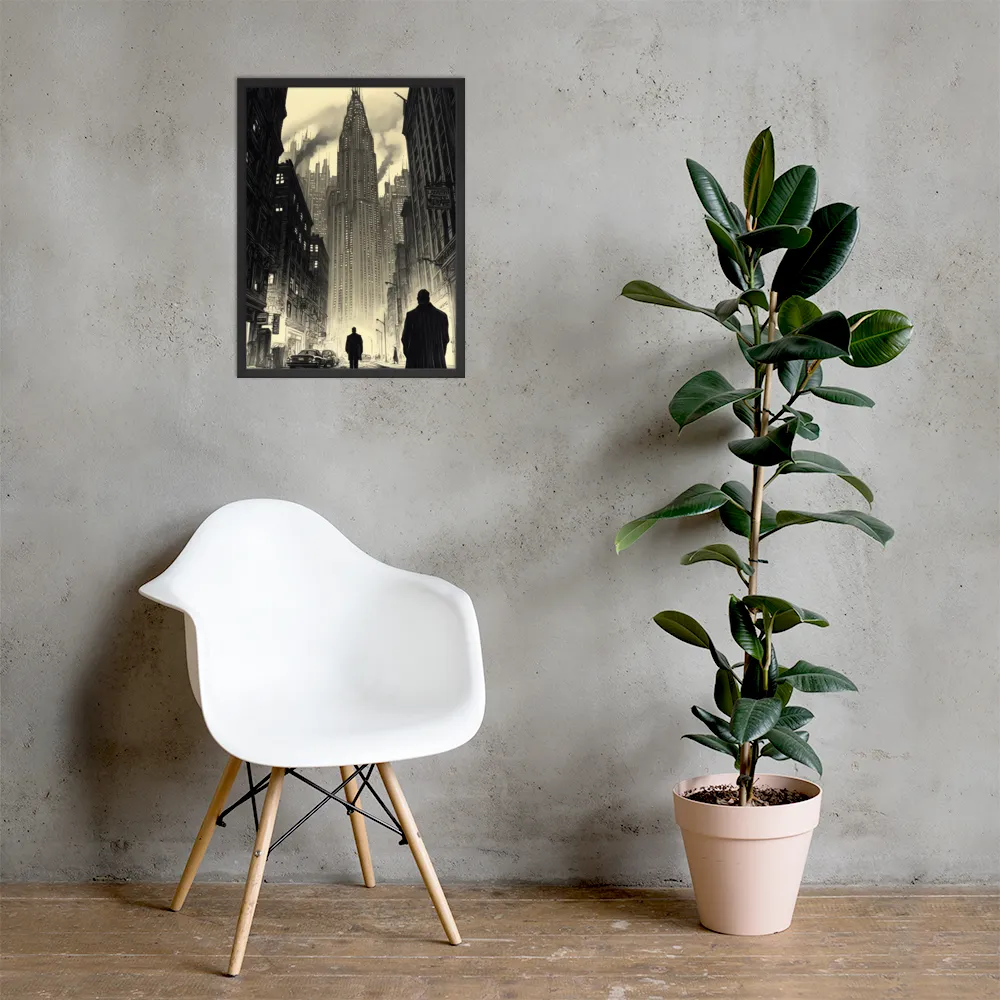 Echoes of the City | Poster with Black Frame | 18″×24″