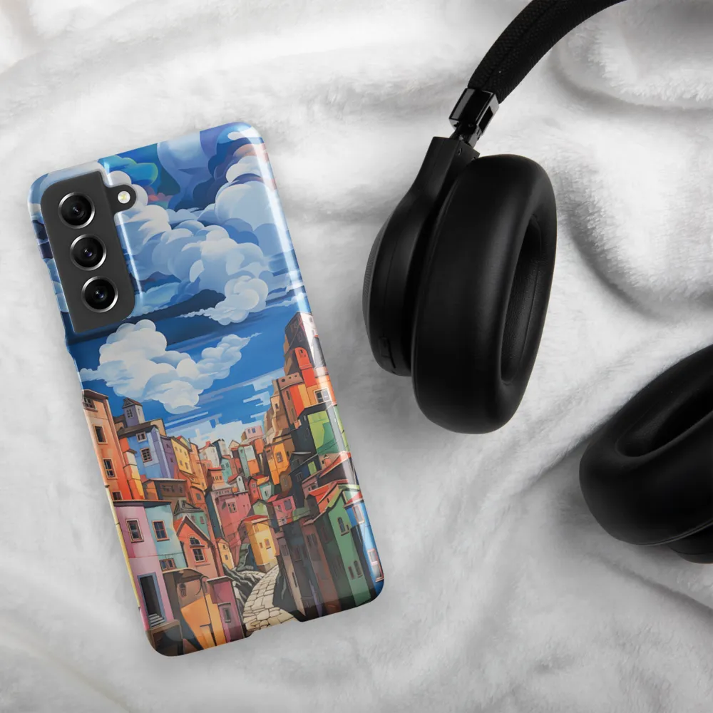 Whimsical Heights: A Vibrant Cityscape | Phone Case |  S21 FE | Snap Case | Glossy