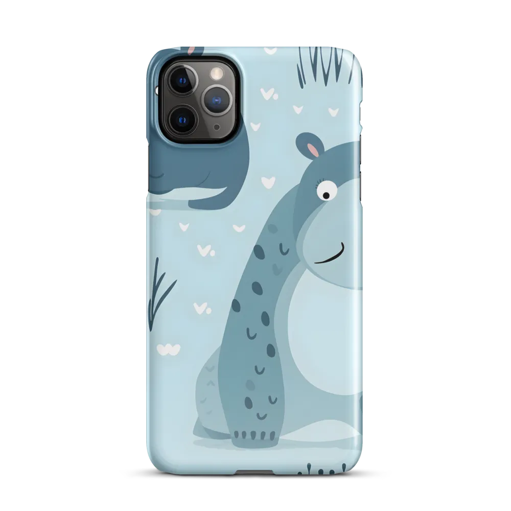 Whimsical Hippo Delight | Phone Case |  11 Pro Max | Snap Case | Glossy