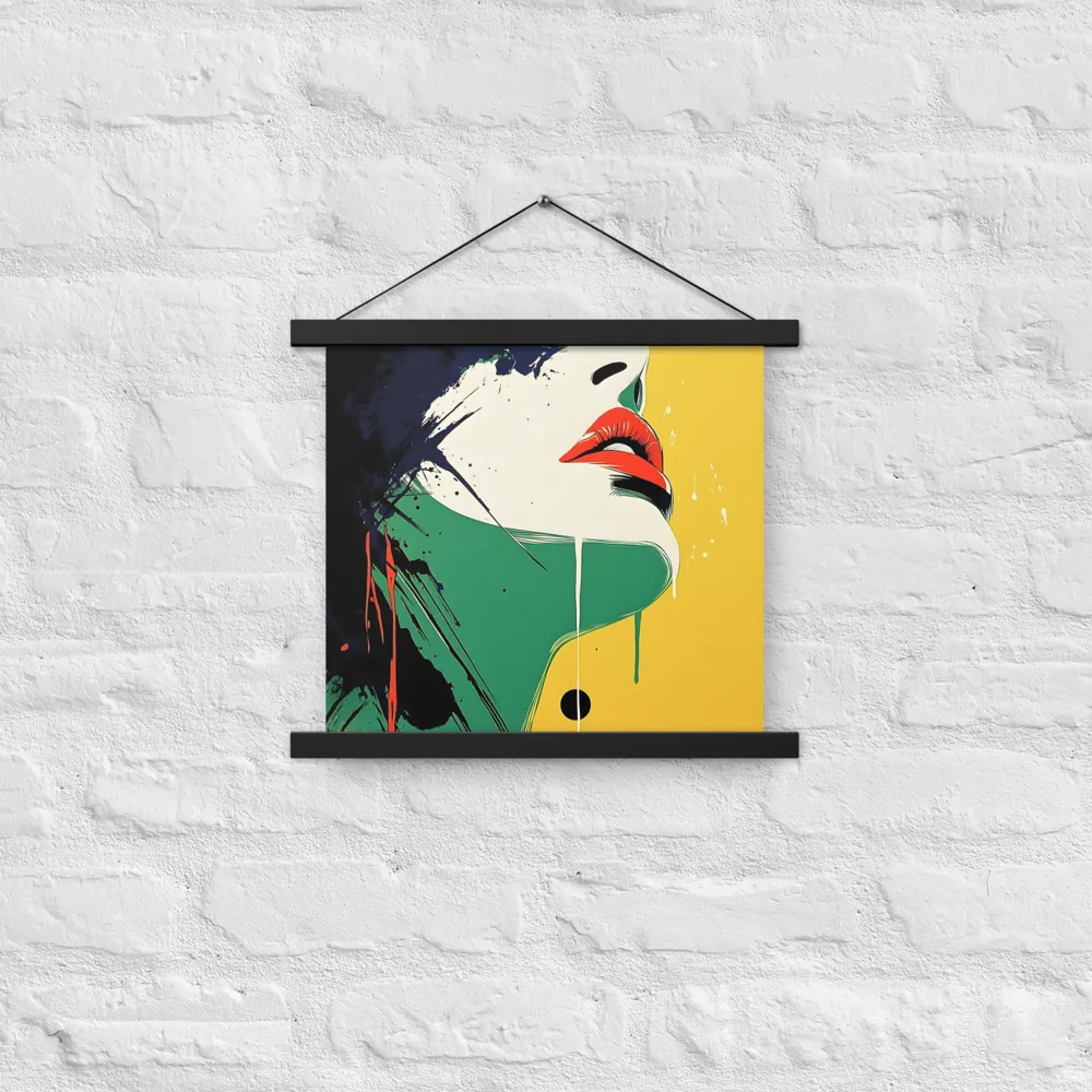 Bold Reflections: A Pop Art Portrait | Poster With Black Wood Hanger | 14″×14″