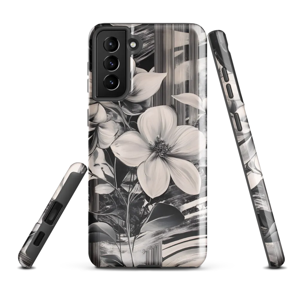 Ethereal Bloom: A Dance of Monochromes
