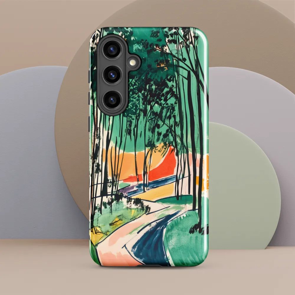 Winding Path Through the Forest | Phone Case |  S24 Plus | Tough Case | Glossy