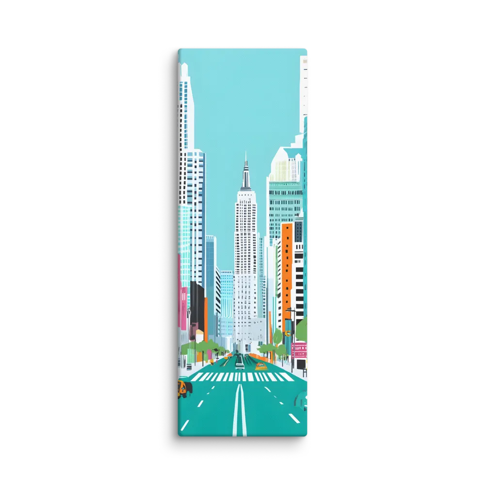 Urban Symphony: A Modern Cityscape | Canvas | 20″×60″