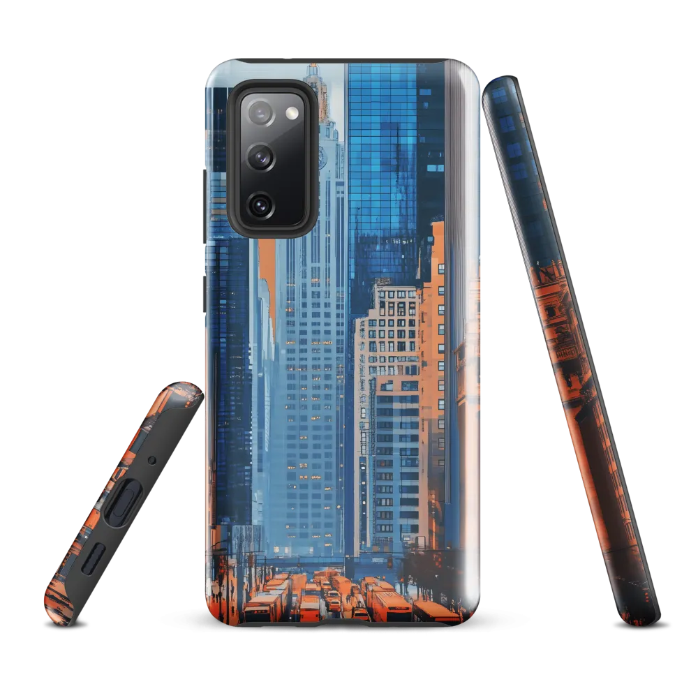 Urban Symphony in Blue and Orange