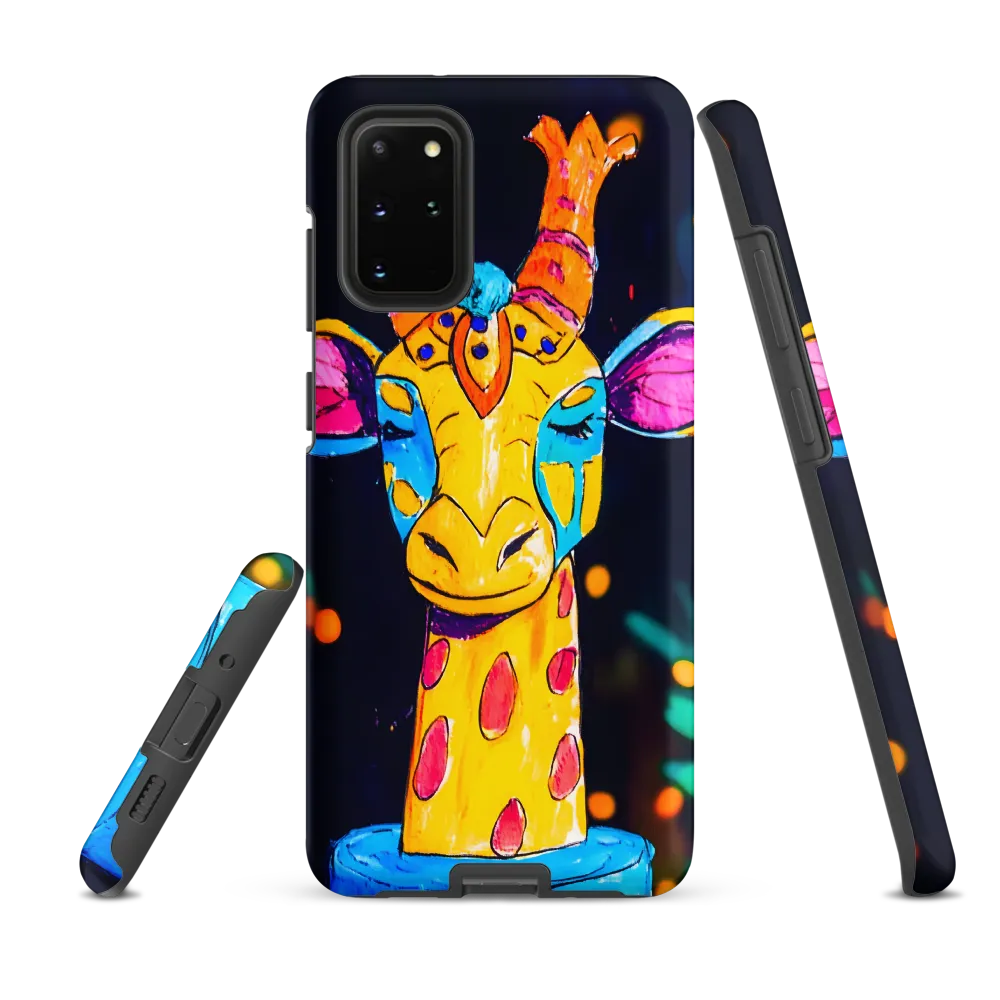 Whimsical Giraffe in Vibrant Colors