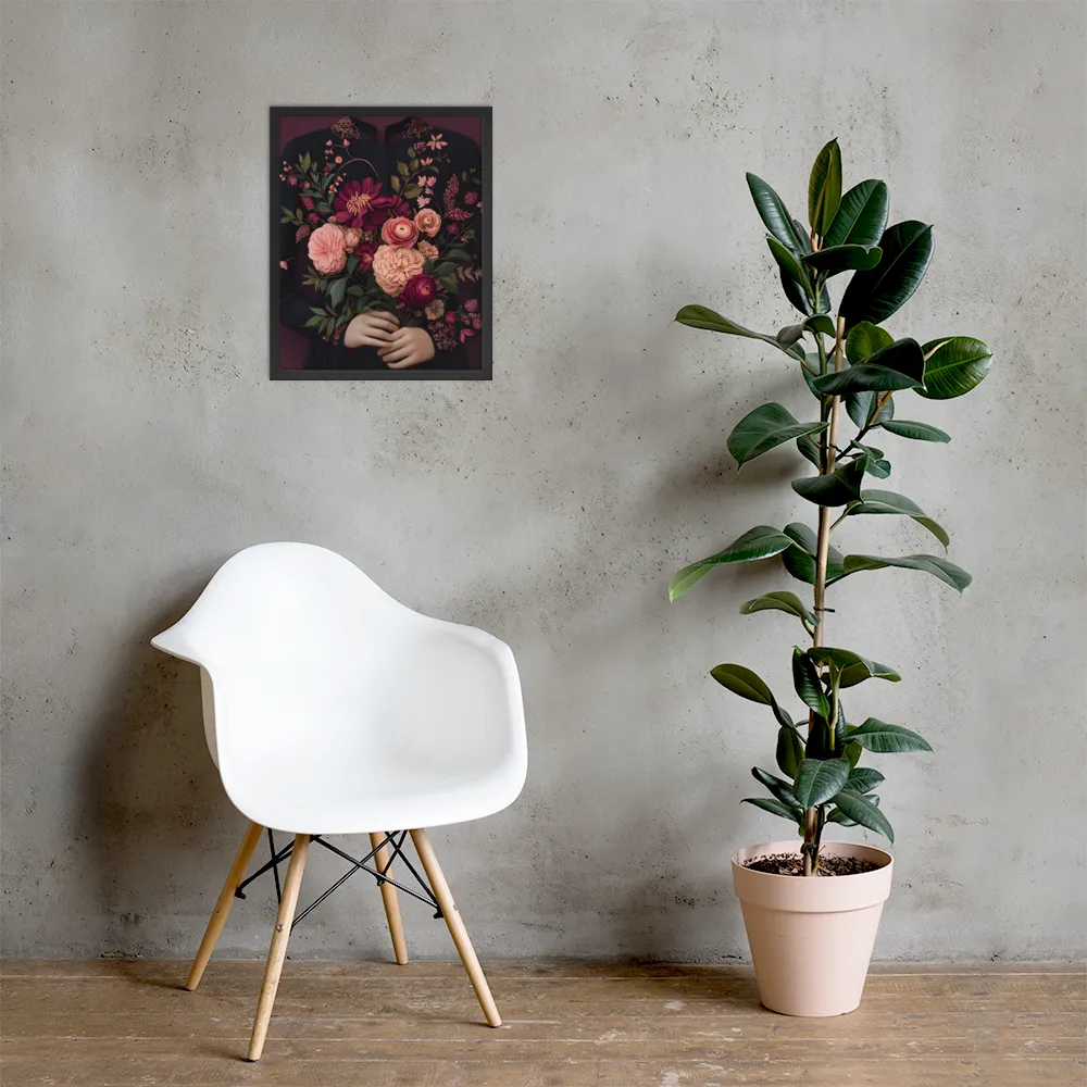 Botanical Elegance | Poster with Black Frame | 16″×20″