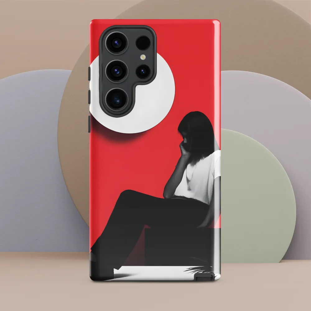 Contemplation in Red | Phone Case |  S23 Ultra | Tough Case | Glossy