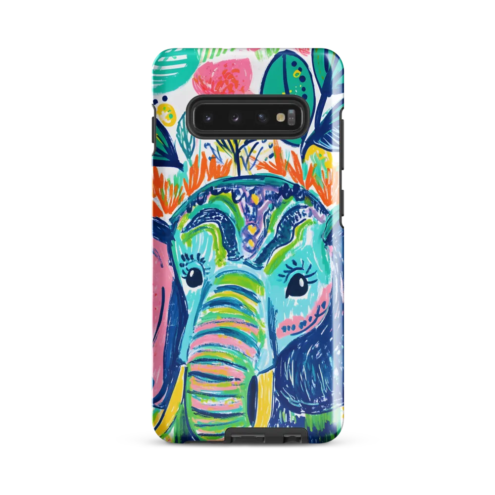 Whimsical Elephant Portrait | Phone Case |  S10 Plus | Tough Case | Glossy