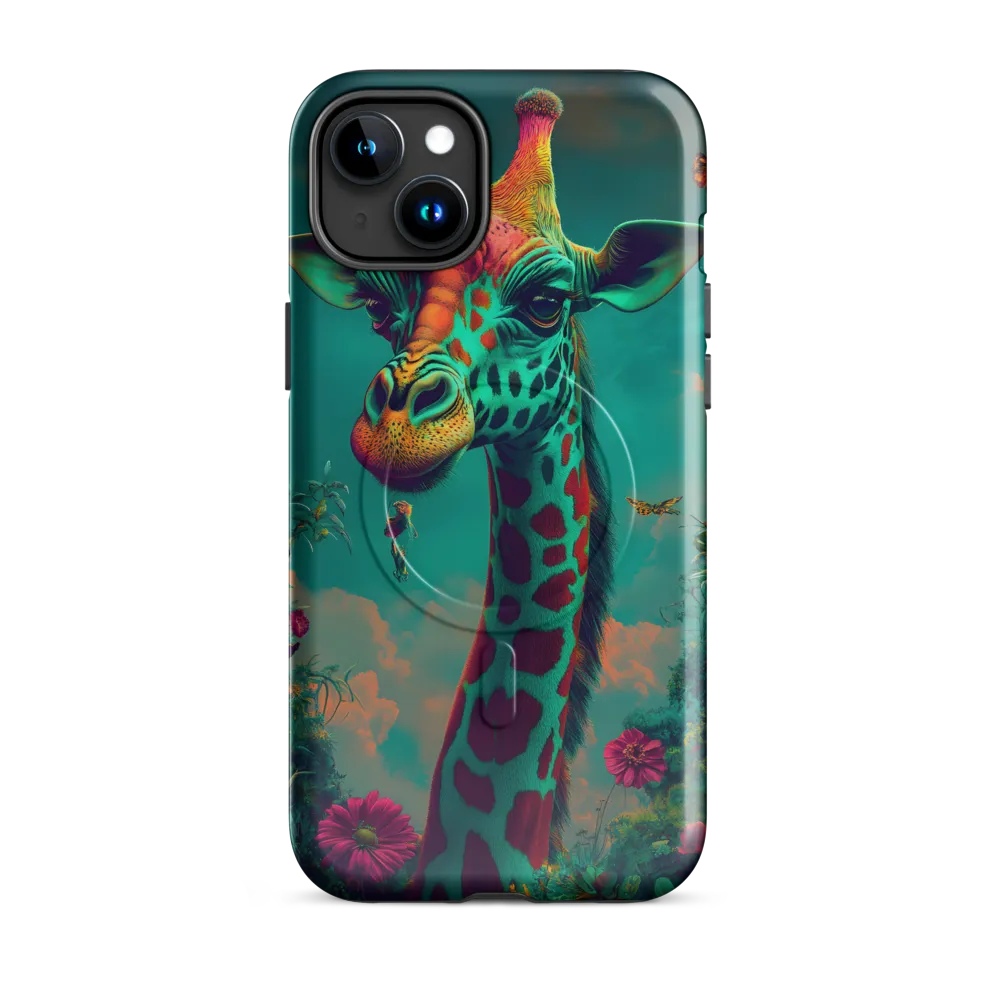 Whimsical Giraffe Among Blossoms