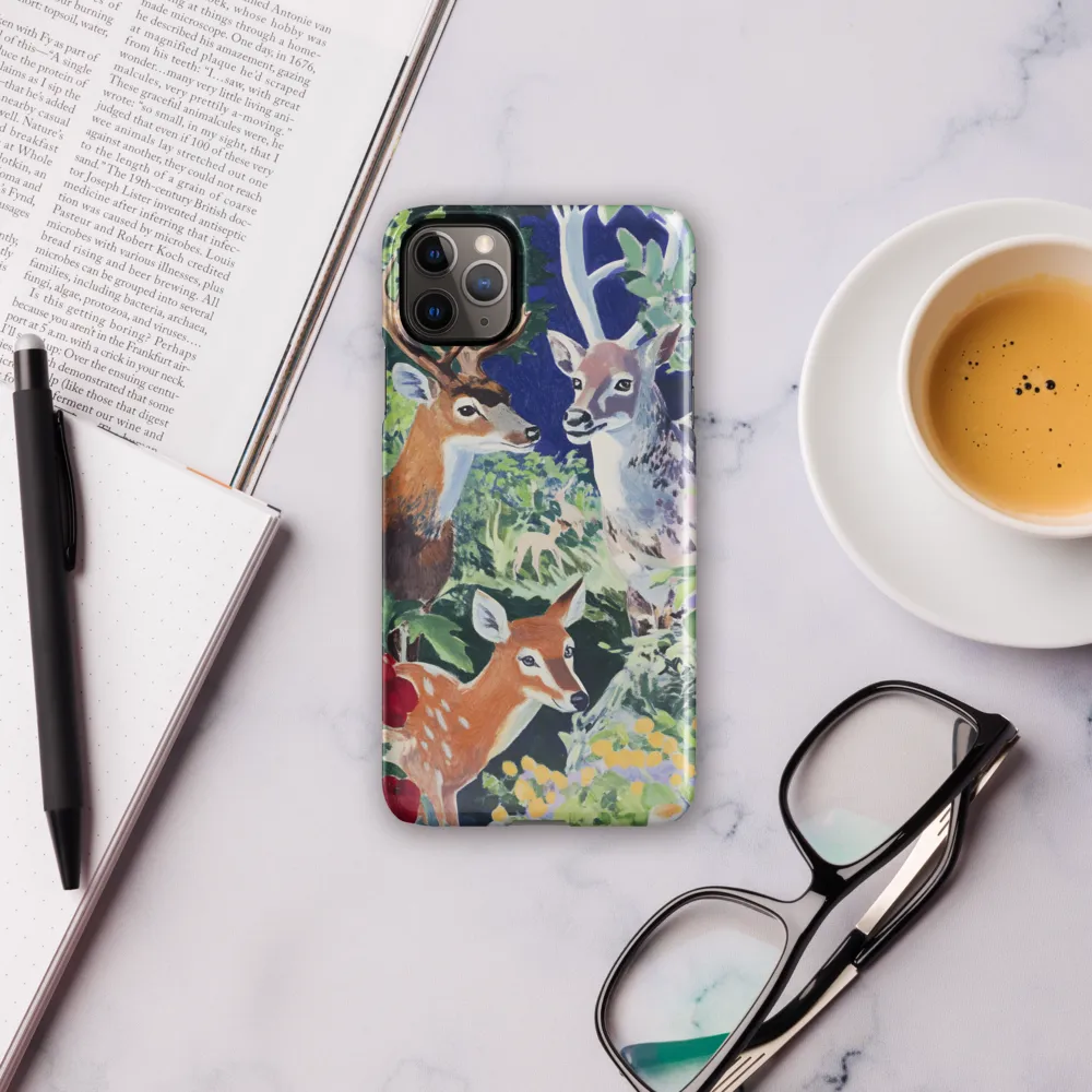 Whispers of the Forest: A Deer Gathering | Phone Case |  11 Pro Max | Snap Case | Glossy