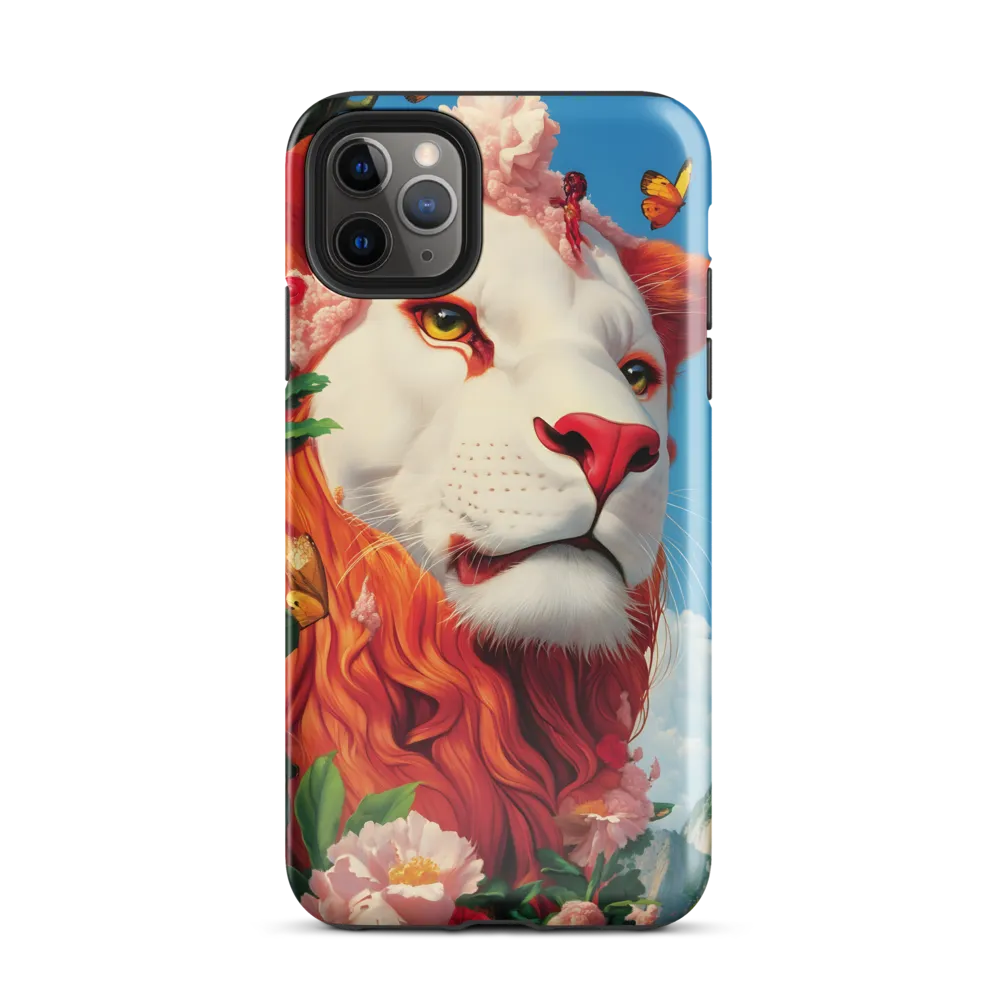 Majestic Lion Amidst Floral Splendor | Phone Case |  11 Pro Max | Tough Case | Glossy