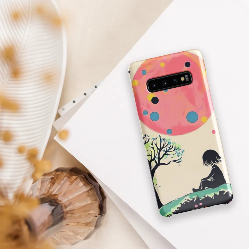 Gazing at the Pink Moon | Phone Case |  S10 Plus | Snap Case | Glossy