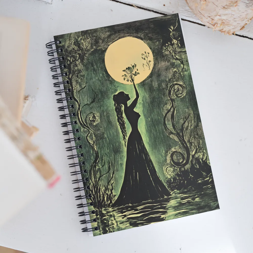 Moonlit Offering | Spiral Notebook