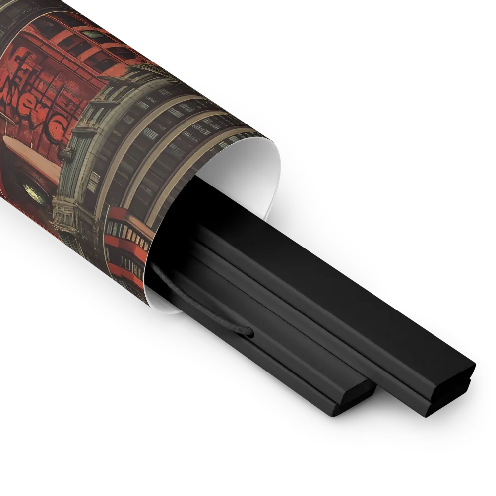 A Glimpse of Tomorrow: Urban Ambition | Poster With Black Wood Hanger | 14″×14″