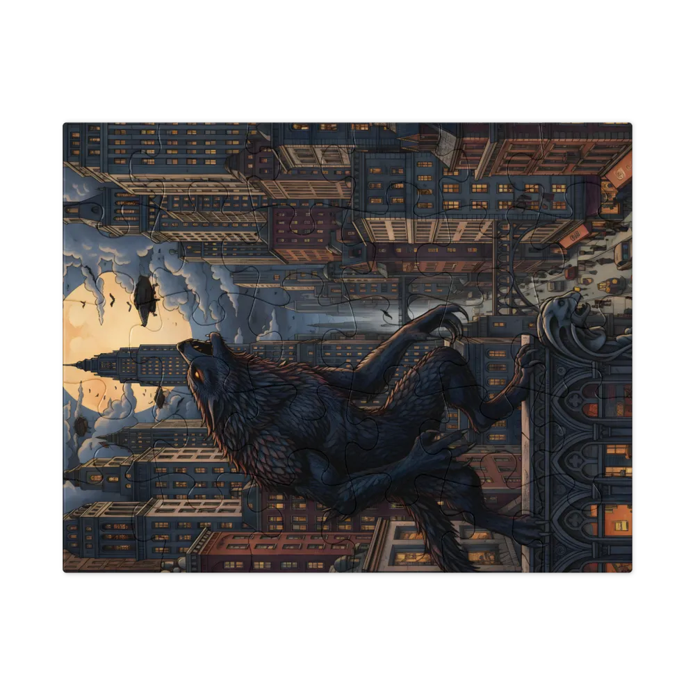 Moonlit Howl 
 Jigsaw Puzzle in Tin Box